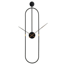 Luxusné kovové nástenné hodiny O8800 čierne – moderné minimalistické hodiny 90 cm