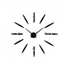 3D Nalepovacie hodiny DIY Clock BIG Twelve C1, čierne 90-130cm 3D Nalepovacie hodiny DIY Clock BIG Twelve C1, čierne 90-130cm