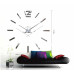 3D Nalepovacie hodiny DIY Clock BIG Time XL, Silver 90-130cm