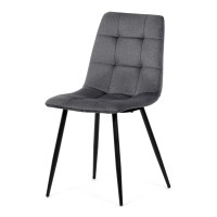 Otočná zamatová jedálenská stolička Autronic DCL-X7015 GREY2 – sivá, industriálna Otočná zamatová jedálenská stolička Autronic DCL-X7015 GREY2 – sivá, industriálna