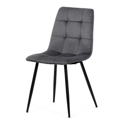 Otočná zamatová jedálenská stolička Autronic DCL-X7015 GREY2 – sivá, industriálna