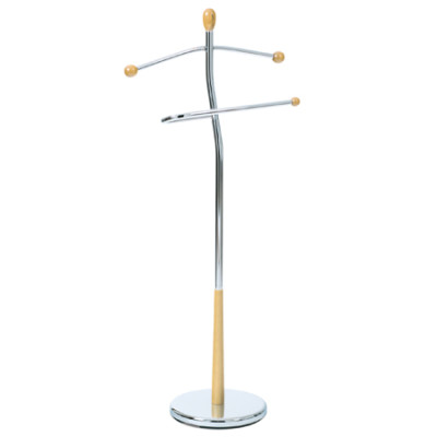 Nemý sluha Autronic 82646 NAT, prírodné drevo/chróm, 118 cm Nemý sluha Autronic 82646 NAT, prírodné drevo/chróm, 118 cm