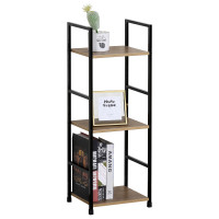 Industriálny regál s 3 policami Autronic GD-213 OAK – dub/čierna, 81 cm Industriálny regál s 3 policami Autronic GD-213 OAK – dub/čierna, 81 cm