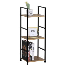Industriálny regál s 3 policami Autronic GD-213 OAK – dub/čierna, 81 cm Industriálny regál s 3 policami Autronic GD-213 OAK – dub/čierna, 81 cm