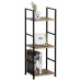 Industriálny regál s 3 policami Autronic GD-213 OAK – dub/čierna, 81 cm Industriálny regál s 3 policami Autronic GD-213 OAK – dub/čierna, 81 cm