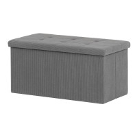 Skladací taburet Autronic TAB-472 GREY6 s úložným priestorom – šedý menčester, 77 cm Skladací taburet Autronic TAB-472 GREY6 s úložným priestorom – šedý menčester, 77 cm