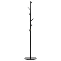 Vešiak na kabáty Autronic DR-N1006 BK – čierny masívny stojan so zlatými detailmi Vešiak na kabáty Autronic DR-N1006 BK – čierny masívny stojan so zlatými detailmi