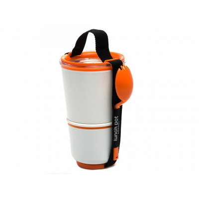 BLACK-BLUM Lunch Pot, biely / oranžový BLACK-BLUM Lunch Pot, biely / oranžový