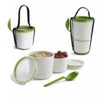BLACK-BLUM Lunch Pot, biely / zelený
