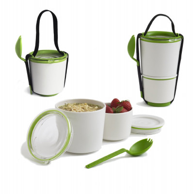 BLACK-BLUM Lunch Pot, biely / zelený