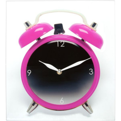 Hodiny Silly Twinbell Pink 35cm
