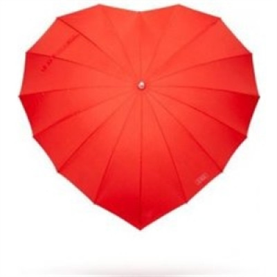 Dáždnik srdce - červený
