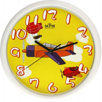 Detské nástenné hodiny MPM, 3088.0010.SW - biela/žltá, 25cm Detské nástenné hodiny MPM, 3088.0010.SW - biela/žltá, 25cm