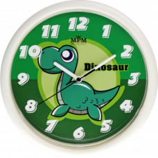 Detské nástenné hodiny MPM, 3088.0040.SW - biela/zelená, 25cm