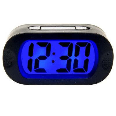 Dizajnový Led budík GUMMY čierny 14cm