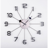 Dizajnové nástenné hodiny JVD HT072.1, antracit, 49cm