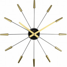 Dizajnové nástenné hodiny 2610go Nextime Plug Inn gold 60cm
