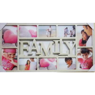 Fotorám na 10 fotiek, Family patina, 72x37cm