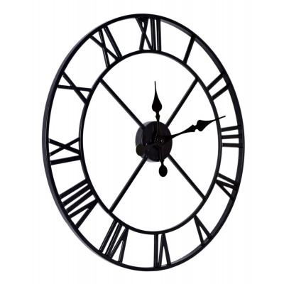 Nástenné hodiny Romain 50 cm, čierne Nástenné hodiny Romain 50 cm, čierne