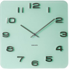 Hodiny Karlsson Vintage hranaté zelené KA5488PG 35cm