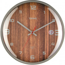 Hodiny na stenu Twins 292 wenge 30cm