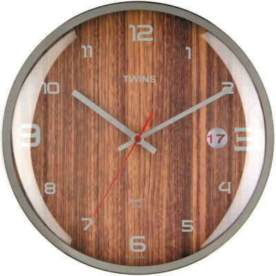 Hodiny na stenu Twins 292 wenge 30cm Hodiny na stenu Twins 292 wenge 30cm