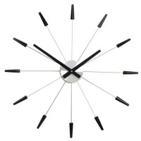 Hodiny na stenu Nextime PLUG INN Black 60cm Hodiny na stenu Nextime PLUG INN Black 60cm