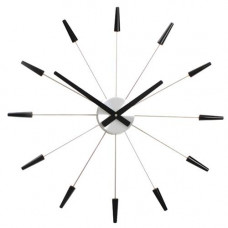 Hodiny na stenu Nextime PLUG INN Black 60cm Hodiny na stenu Nextime PLUG INN Black 60cm