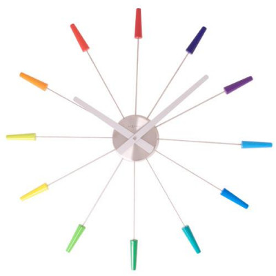 Hodiny na stenu Nextime PLUG INN Farebné 60cm Hodiny na stenu Nextime PLUG INN Farebné 60cm