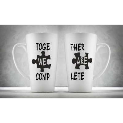 Hrnčeky pre páry Latte, Together We Are Complet 2., 2ks x 450ml Hrnčeky pre páry Latte, Together We Are Complet 2., 2ks x 450ml