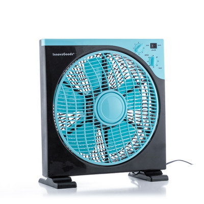 Podlahový ventilátor Box Fan InnovaGoods 3052, modro-čierny Podlahový ventilátor Box Fan InnovaGoods 3052, modro-čierny