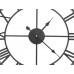 Retro nástenné hodiny, čierne, 47,5 cm