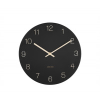 Dizajnové nástenné hodiny Karlsson KA5788BK Charm Engraved – čierne so zlatým ciferníkom, 30 cm Dizajnové nástenné hodiny Karlsson KA5788BK Charm Engraved – čierne so zlatým ciferníkom, 30 cm
