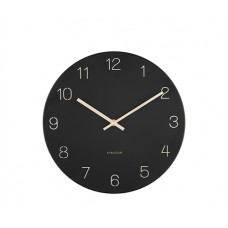 Dizajnové nástenné hodiny Karlsson KA5788BK Charm Engraved – čierne so zlatým ciferníkom, 30 cm Dizajnové nástenné hodiny Karlsson KA5788BK Charm Engraved – čierne so zlatým ciferníkom, 30 cm