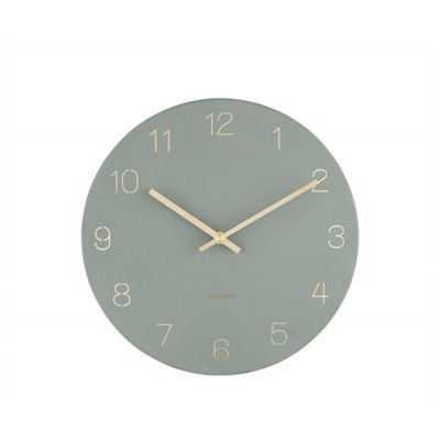 Nástenné hodiny Karlsson KA5788GR Charm Engraved Numbers, 30 cm Nástenné hodiny Karlsson KA5788GR Charm Engraved Numbers, 30 cm