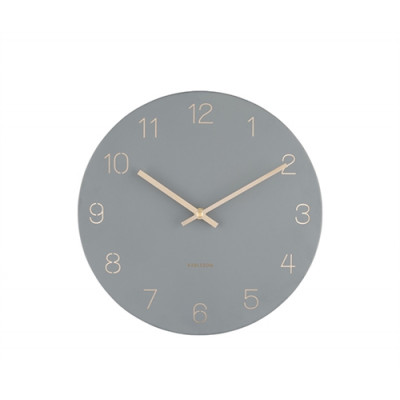 Nástenné hodiny Karlsson KA5788GY Charm Engraved Numbers, 30 cm Nástenné hodiny Karlsson KA5788GY Charm Engraved Numbers, 30 cm