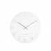 Nástenné hodiny Karlsson KA5788WH Charm Engraved Numbers – bielo-zlaté, 30 cm Nástenné hodiny Karlsson KA5788WH Charm Engraved Numbers – bielo-zlaté, 30 cm