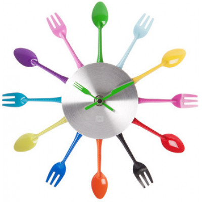 Kuchynské nástenné hodiny Silverware Cutlery mini 25cm Kuchynské nástenné hodiny Silverware Cutlery mini 25cm