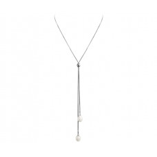 Luxusný strieborný náhrdelník Minet s prírodnými bielymi perlami