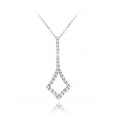 Minet Luxusný strieborný náhrdelník so zirkónmi