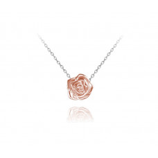 Rose gold strieborný náhrdelník Minet Ružička Rose gold strieborný náhrdelník Minet Ružička