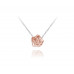 Rose gold strieborný náhrdelník Minet Ružička
