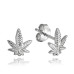 Strieborné náušnice marihuana, Minet JMAN0493SE00 Strieborné náušnice marihuana, Minet JMAN0493SE00