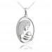 Strieborný náhrdelník MADONNA s bielymi zirkónmi, Minet JMAN0419SN45 Strieborný náhrdelník MADONNA s bielymi zirkónmi, Minet JMAN0419SN45