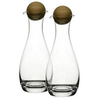 Nádoby na olej a ocot s drevenou guličkou Oval Oak 30cl Nádoby na olej a ocot s drevenou guličkou Oval Oak 30cl