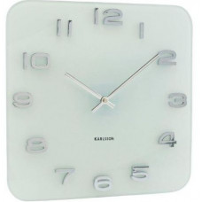 Hodiny Karlsson 4399 Vintage hranaté biele 35cm