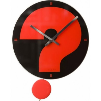 Nástenné hodiny Fisura Red question Nástenné hodiny Fisura Red question