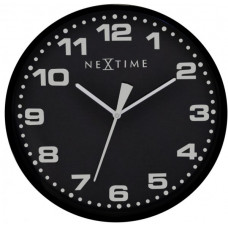 Nástenné hodiny 3053zw Nextime Dash Black 35cm