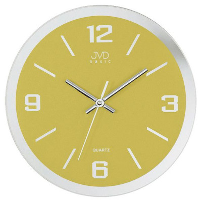 Nástenné hodiny JVD quartz N27033.2 žlté 28cm Nástenné hodiny JVD quartz N27033.2 žlté 28cm