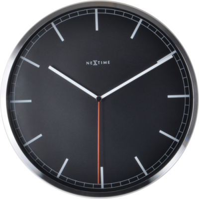 Nástenné hodiny 3071zw Nextime Company Black Stripe 35cm